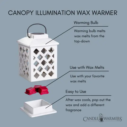 Trellis Candle Warmers® Canopy geurlamp Lantaarn wit elektrisch