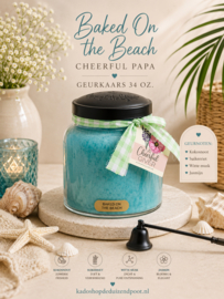 Baked On the Beach geurkaars Cheerful Candle Papa Collectie 155 branduren
