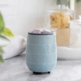 Blue Herrinbone Candle Warmers® Flip Dish geurlamp blauw