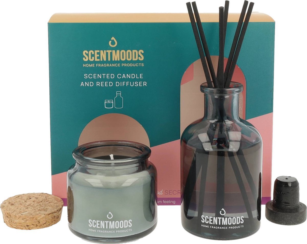 Scentmoods by Scentchips® Geurstokjes & Geurkaars Secrets Cadeauset