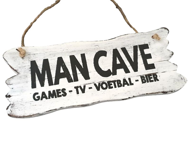 Houten tekstbord Man Cave