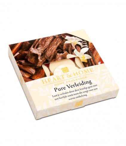 Waxinelichthouder met tekst + Heart & Home Pure Verleiding