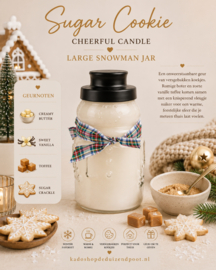 Sugar Cookie geurkaars Large Snowman Jar 150 branduren