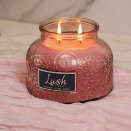 Cheerful Candle Large Geurkaars Bergamot  Veviter  Cedar 20 Oz Lush Rose