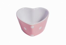 Isabelle Rose Hartvorm Schaaltje Pink Polka Dots