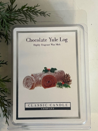 Chocolate Yule Log Classic Candle Wax Melt 90g - warme chocolade geur met botercrème