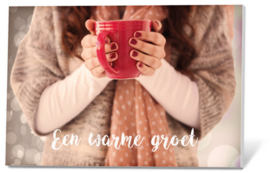 Een warme groet Thee Wenskaart Incl thee en envelop