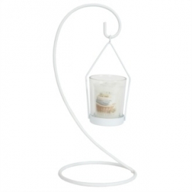 White Hanging Single Votive Holder