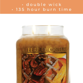 Pecan Belgium Waffles  geurkaars Cheerful Candle 2 lonten 680 gram