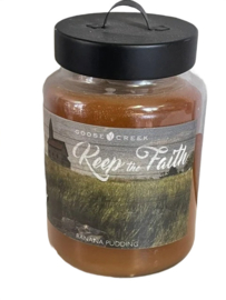 Banana Pudding (label Keep the Faith) geurkaars - ​Goose Creek Candle Artwork Large Jar (680 gram)