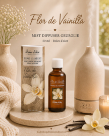 Flor de Vainilla Mist Diffuser geurolie 50 ml Boles d’olor– zoet en bloemig