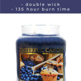 Blueberry Muffins geurkaars Cheerful Candle 2 lonten 680 gram