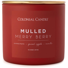 Mulled Merry Berry Colonial Candle Pop Of Color sojablend geurkaars  411 g