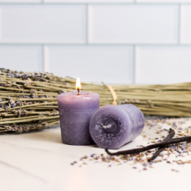 Lavender Vanilla Cheerful Votive set van 2 incl glaasjes