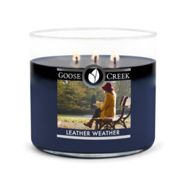 Leather Weather Goose Creek Candle® Soy Blend   3 Wick Tumbler