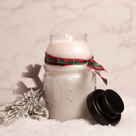 Welcome Wreath Baby Snowman Jar Cheerful Candle 283 gram