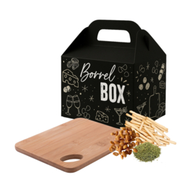 🎁 Borrelbox Cadeaupakket – Compleet Borrelcadeau met Snacks & Serveerplank