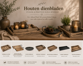 Houten dienbladen kopen – stijlvol en praktisch in elk interieur