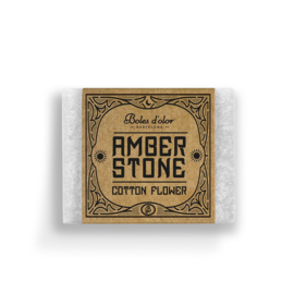 Cotton Flower Boles d'olor Amber Stone 4,5 x 3,5 cm  gewicht 25 gram.