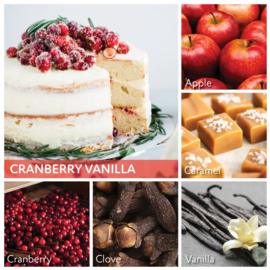 Cranberry Vanilla geurkaars Cheerful Candle 2 lonten 680 gram