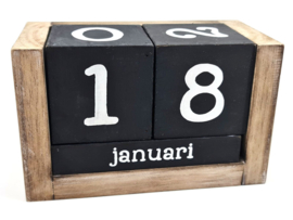 Houten blok kalender XXL 14,5x24cm