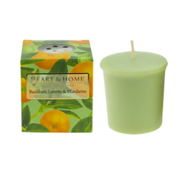 Basil Limette & Mandarine  Heart & Home Votive Geurkaars 52 gram