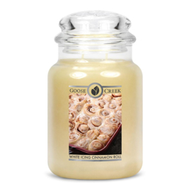 White Icing Cinnamon Roll Geurkaars Goose Creek Candle® 150 Branduren
