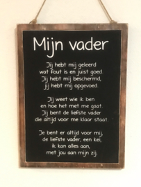 Tekstbord  Mijn Vader