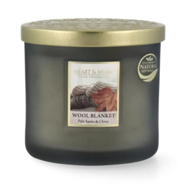 Wool Blanket geurkaars Heart & Home® Ovaal 220 gram