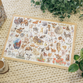 Wrendale Designs Jigsaw  Puzzel  Farmyard Friends