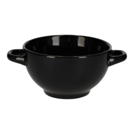 Retro soepkom ‘Soup of the day’ zwart – 19 x 19 x 8 cm  Jens Living