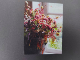 Magneet Brynxz pot met bloemen 6x8 cm – landelijke decoratie magneet