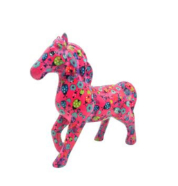 Pomme Pidou Spaarpot Paard Lucky  Roze met Bloemen