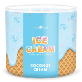 Ice Cream Coconut Cream Goose Creek Candle®3 Wick 411 gram