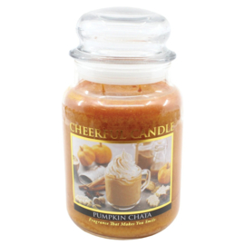 Pumpkin Chata Geurkaars Cheerful 2 wick 680 gram – 2 lonten