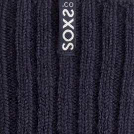 SOXS® Blue Horizon label blauwe wollen Outdoor sokken unisex kuithoogte  42-46