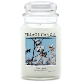 Pure Linen Village Candle  Large Jar 170 Branduren