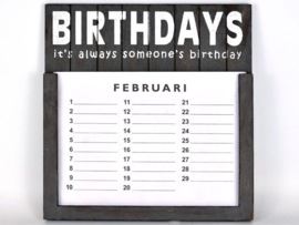 Verjaardags- kalender antique grey