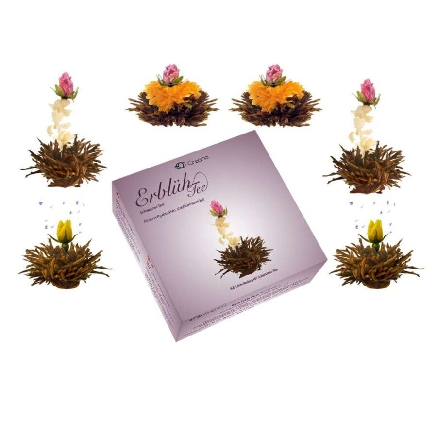 Theebloemen zwarte thee in luxe geschenkverpakking