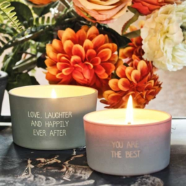 My Flame buitenkaars ‘Love, laughter and happily ever after’ – Bella Citronella (Citrus & Vanille)