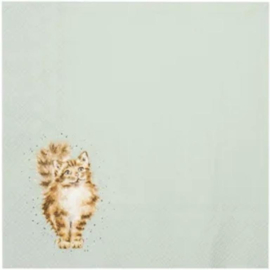 Wrendale Designs 20 Lunch Servetten papier 33 cm 'Cat Feline Good' (Kat)