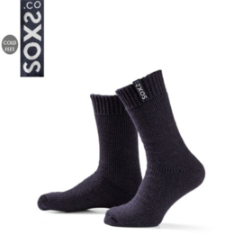 SOXS®  Twilight Blue label extra warm (-20C) Unisex wollen sokken kuithoog mt 37-41