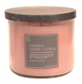Garden Herbs Village Candle Soy Blended 3 wick