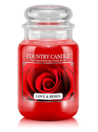 Love & Roses  Country Candle Large Jar 150 Branduren