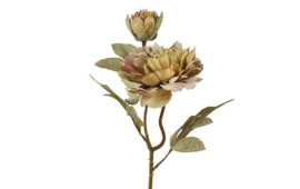 Real Touch Kunstbloem Paeonia Viola grijs 66 cm