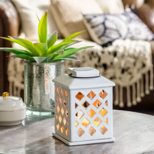 Trellis Candle Warmers® Canopy geurlamp Lantaarn wit elektrisch