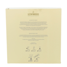Vanilla Oak Giftset  Scentmoods Diffuser & 2 Geurkaarsen  Warme wintergeur