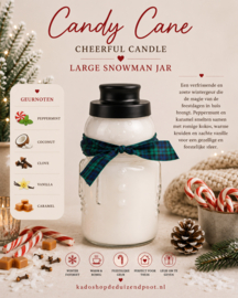 Candy Cane geurkaars  Large Snowman Jar 150 branduren