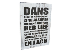Tekstblok: Dans alsof...