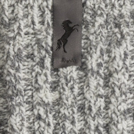 SOXS® Silver Horse label unisex  grijze wollen sokken Kniehoog mt 42-46